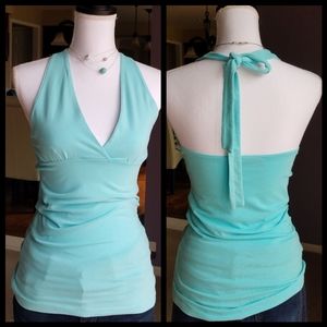 Sexy Halter Top in Turquoise Aqua Blue from Paris